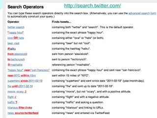 Twitter Search advanced http://search.twitter.com/ A summary of this goal will be stated here that is clarifying and inspiring 2009 Goals  