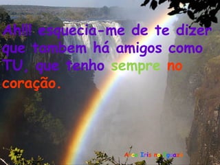 Arco Iris no Iguazú
Ah!!! esquecia-me de te dizer
que tambem há amigos como
TU, que tenho sempre no
coração.
 