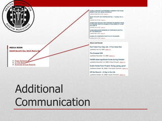 Additional
Communication
 