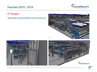 Haarslev 2015 - 2016
16
FF Skagen
Verksmiðja á að vera tilbúinn seint á þessu ári.
 