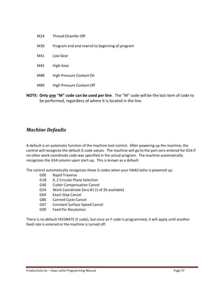 Haas Activation Code Haas lathe programing | PDF