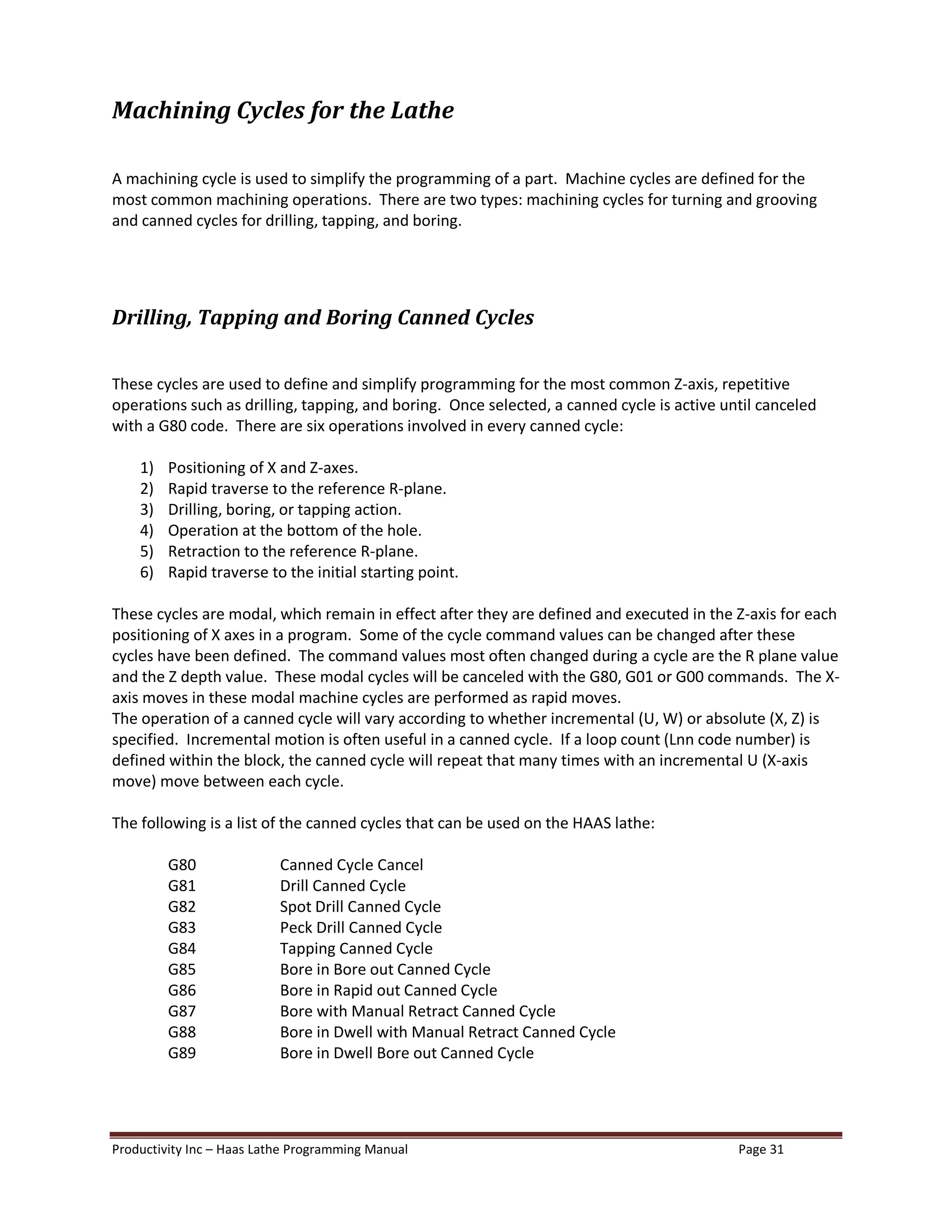 Haas lathe programming manual | PDF