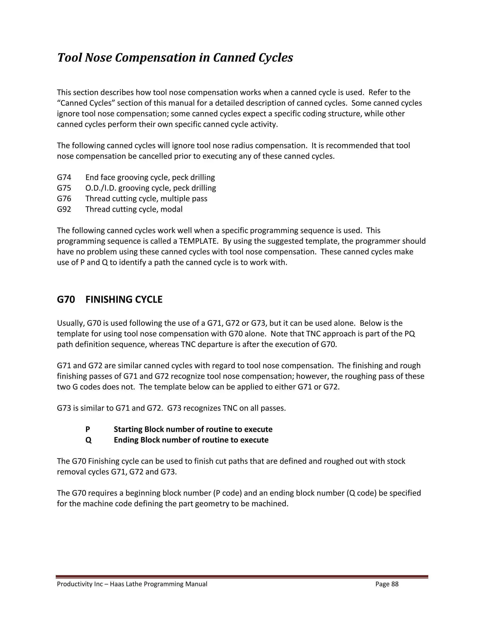 Haas lathe programming manual | PDF