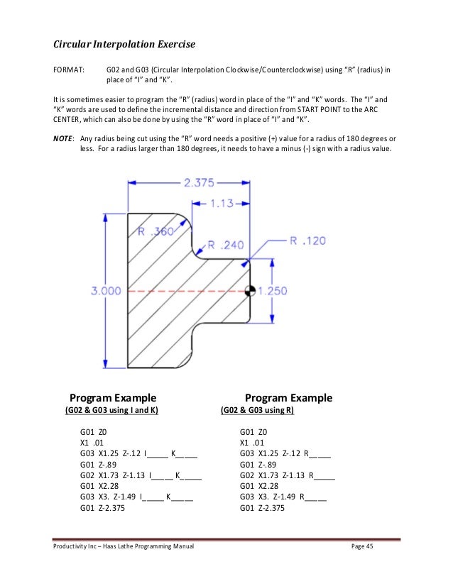 Haas lathe programming manual