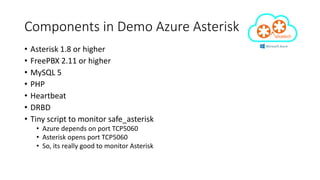 High Availability Asterisk and FreePBX on Microsoft Azure | PPTX