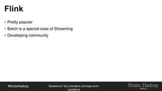 Questions?
tiny.cloudera.com/questions
What else could be use Bucketing and Sorting For
- Windowing
- Point retrieval
 