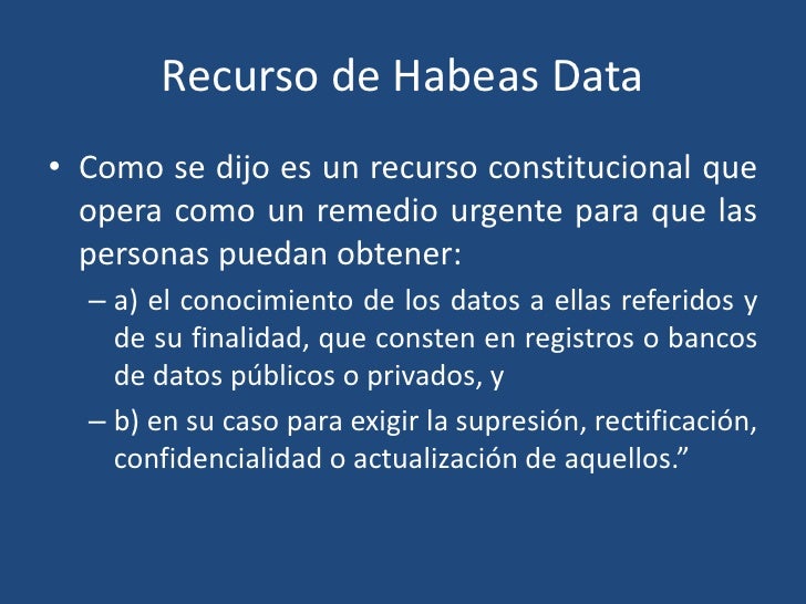 O Habeas Data é Remédio Constitucional Cabível Para