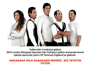 Yelkenciler Londra'ya gidiyor
2012 Londra Olimpiyat Oyunları'nda Türkiye'yi yelken branşında temsil
      edecek sporcular...