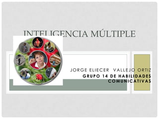INTELIGENCIA MÚLTIPLE


     POR : JORGE ELIECER VALLEJO ORTIZ
               GRUPO 14 DE HABILIDADES
                        COMUNICATIVAS
 