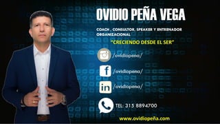 1WWW.OVIDIOPENA.COM
www.ovidiopeña.com
“CRECIENDO DESDE EL SER”
 