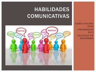 KAROL DAYANA
DIAZ
UNIVERSIDAD
ECCI
FACULTAD DE
INGENIERIA
HABILIDADES
COMUNICATIVAS
 