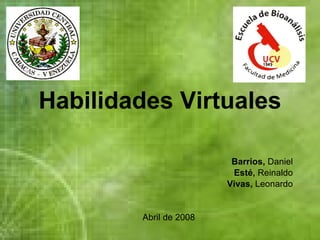 Habilidades Virtuales Barrios,  Daniel Esté,  Reinaldo Vivas,  Leonardo Abril de 2008 
