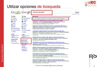 Utilizar  opciones  de búsqueda 