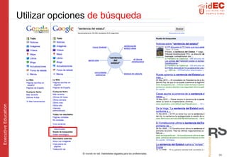 Utilizar  opciones  de búsqueda 