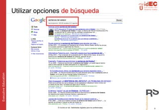 Utilizar  opciones  de búsqueda 