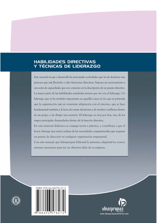 Habilidades directivas y técnicas de liderazgo | PDF