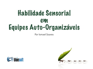 Habilidade Sensorial 
em 
Equipes Auto-Organizáveis 
Por Ismael Soares 
 