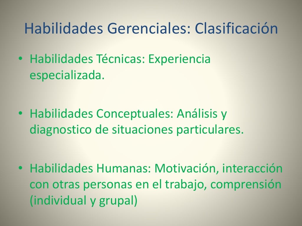 Habilidades gerenciales