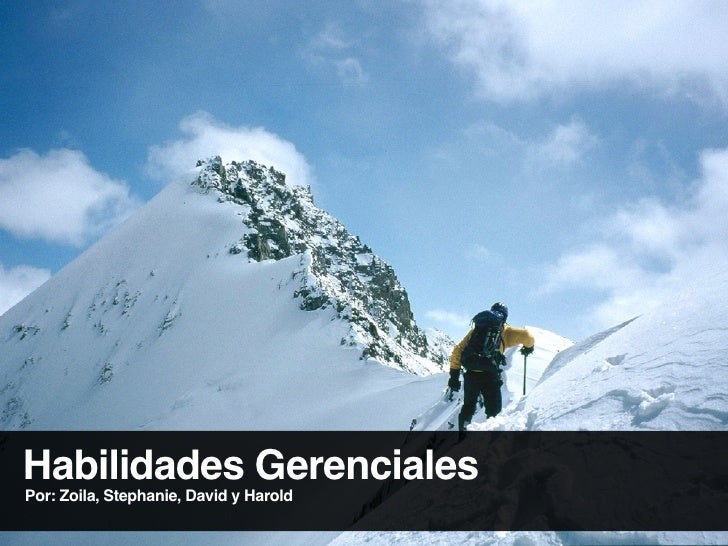Habilidades Gerenciales
Por: Zoila, Stephanie, David y Harold
 
