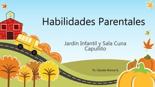 Habilidades Parentales
Jardín Infantil y Sala Cuna
Capullito
Ps. Claudia Novoa G.
 