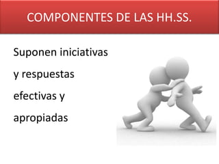 COMPONENTES DE LAS HH.SS.

Suponen iniciativas
y respuestas
efectivas y
apropiadas
 