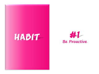 Habit #1 - Be Proactive