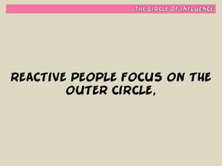 Habit #1 - Be Proactive