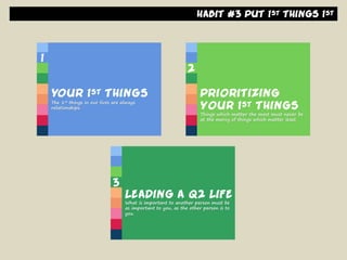 Habit #3 - Put 1st Things 1st
