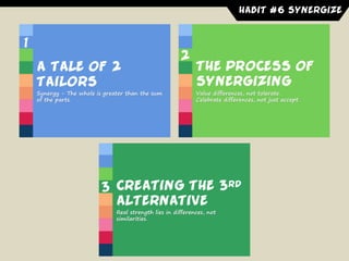 Habit #6 - Synergize!