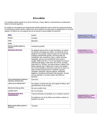 Habita del oceloteeeeeeee | PDF | Descarga Gratuita