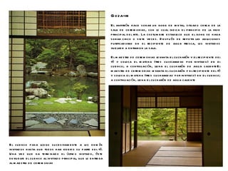 Goza-iri El anfitrión hace sonar un gong de metal, situado cerca de la sala de ceremonias, con lo cual indica el principio de la fase principal del rito. La costumbre establece que el gong se haga sonar cinco o siete veces. Después de repetir las abluciones purificadoras en el recipiente de agua fresca, los invitados vuelven a entrar en la sala. El maestro de ceremonias levanta el cucharón y el recipiente del té y coloca el matcha (tres cucharadas por invitado) en el cuenco; a continuación, llena el cucharón de agua calienteEl maestro de ceremonias levanta el cucharón y el recipiente del té y coloca el matcha (tres cucharadas por invitado) en el cuenco; a continuación, llena el cucharón de agua caliente El cuenco pasa luego sucesivamente a los demás invitados hasta que todos han bebido su parte del té. Una vez que ha terminado el último invitado, éste devuelve el cuenco al invitado principal, que lo entrega al maestro de ceremonias 