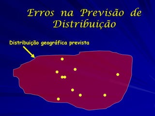 Erros na Previsão de
           Distribuição
Distribuição geográfica prevista
 
