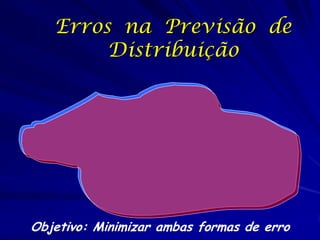 Erros na Previsão de
        Distribuição




Objetivo: Minimizar ambas formas de erro
 