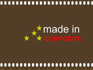 made in
                       COMPOSITE



>>   0   >>   1   >>   2   >>   3   >>   4   >>
 