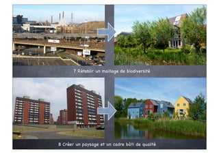 7 Rétablir un maillage de biodiversité




8 Créer un paysage et un cadre bâti de qualité
 