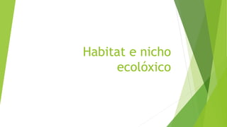 Habitat e nicho
ecolóxico
 