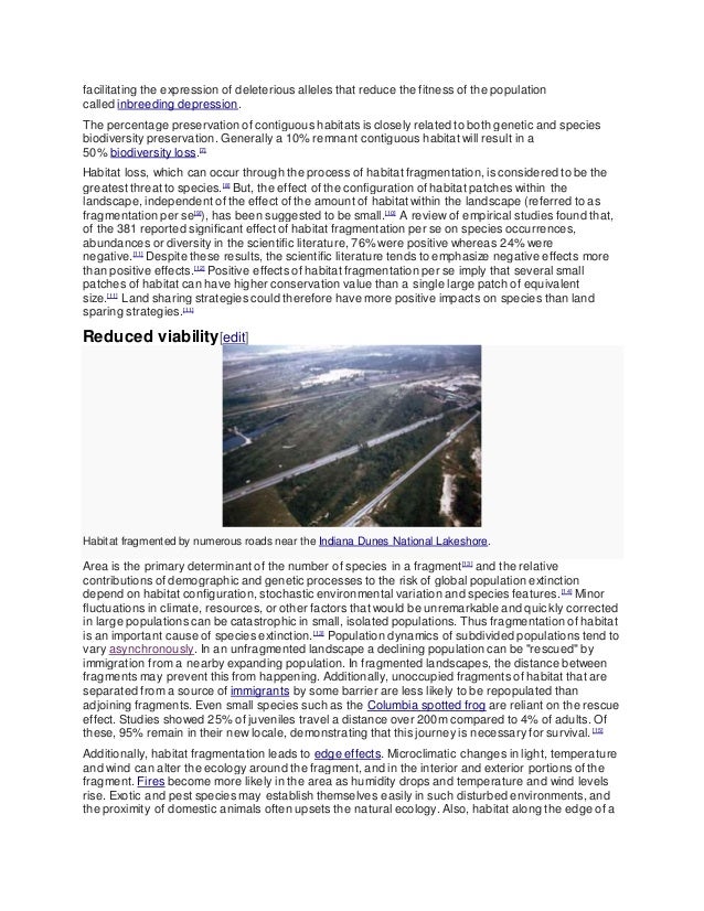 Habitat fragmentation