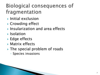 Fragmented Isolation Habitat fragmentation srm | PPTX