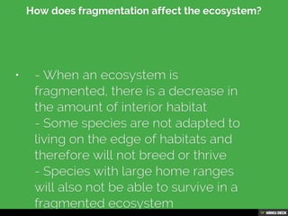 Habitat loss and biodiversity