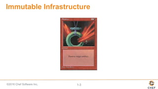 ©2016 Chef Software Inc. 1-3
Immutable Infrastructure
 