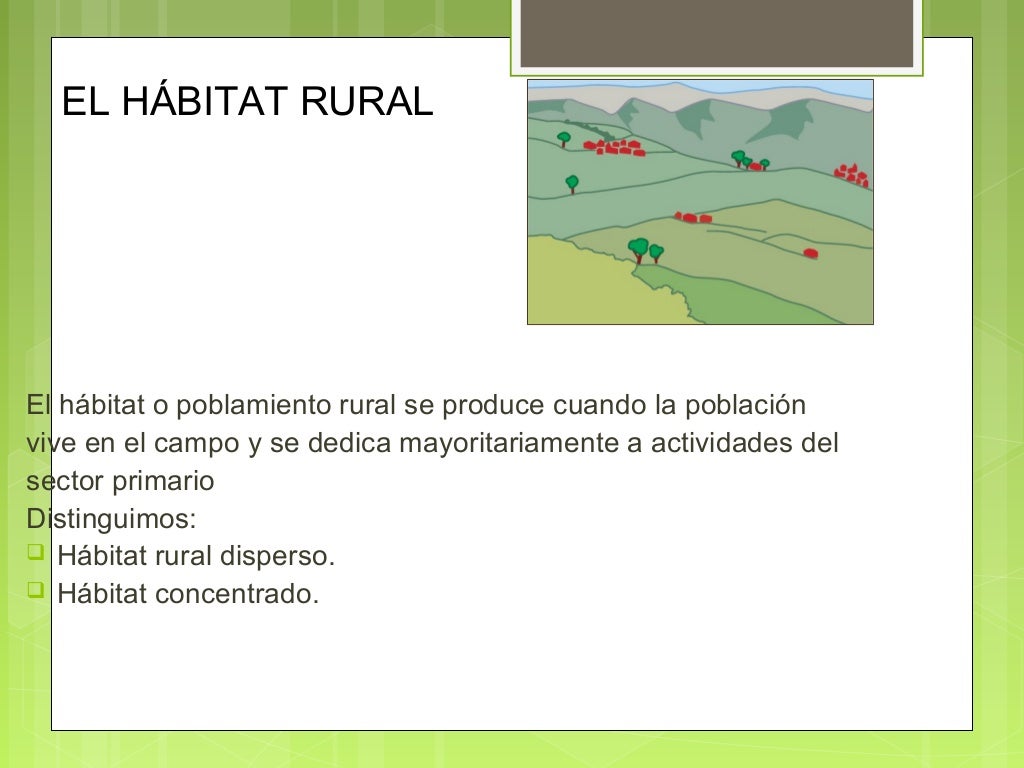 Habitat rural y urbano