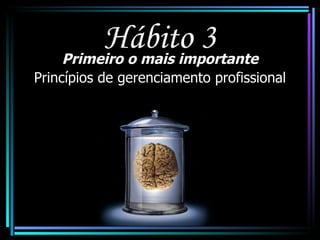 Hábito 3 Primeiro o mais importante Princípios de gerenciamento profissional 