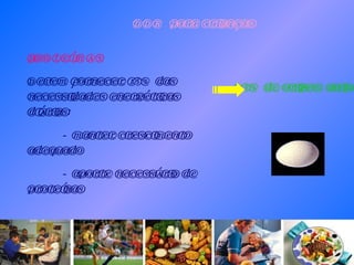 DDR  para crianças PROTEÍNAS Devem fornecer 15% das necessidades energéticas  diárias: - manter crescimento adequado - aporte necessário de proteínas  65% de origem animal 