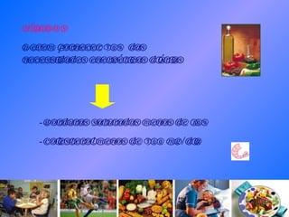 LÍPIDOS Devem fornecer 30% das necessidades energéticas diárias Gorduras saturadas menos de 10% Colesterol menos de 300 mg/dia 