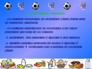 Os especialistas constatam: As crianças necessitam de actividade física diária para se manterem saudáveis As crianças dificilmente se exercitam a um ritmo constante por mais de 20 minutos A actividade  das raparigas é inferior à dos rapazes A aptidão cardíaca pulmonar de ambos é inferior à recomendada    melhorada com a prática de exercício físico 