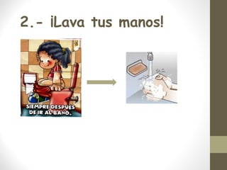 2.- ¡Lava tus manos!