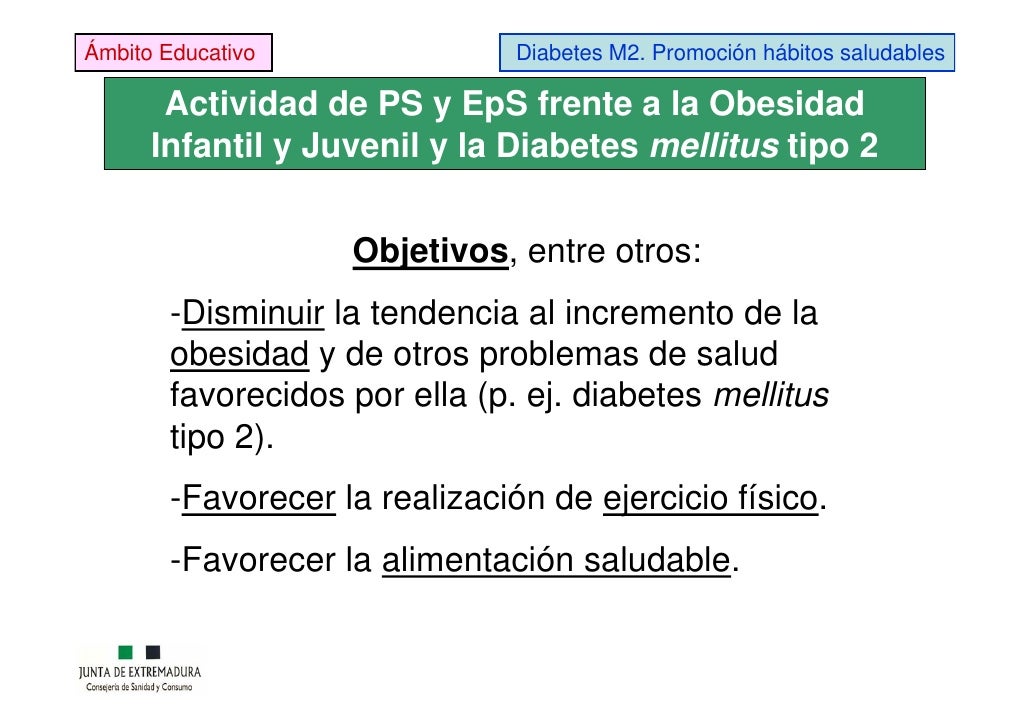 Promoción de hábitos saludables para la prevención de la Promoción de hábitos saludables para la prevención de la