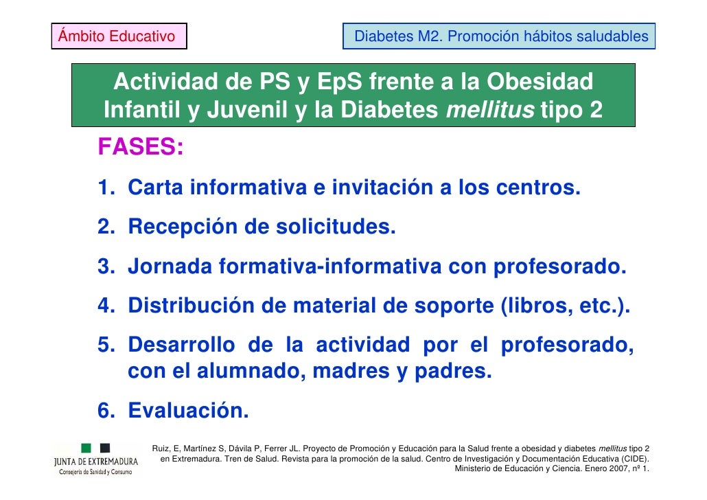 Promoción de hábitos saludables para la prevención de la Promoción de hábitos saludables para la prevención de la