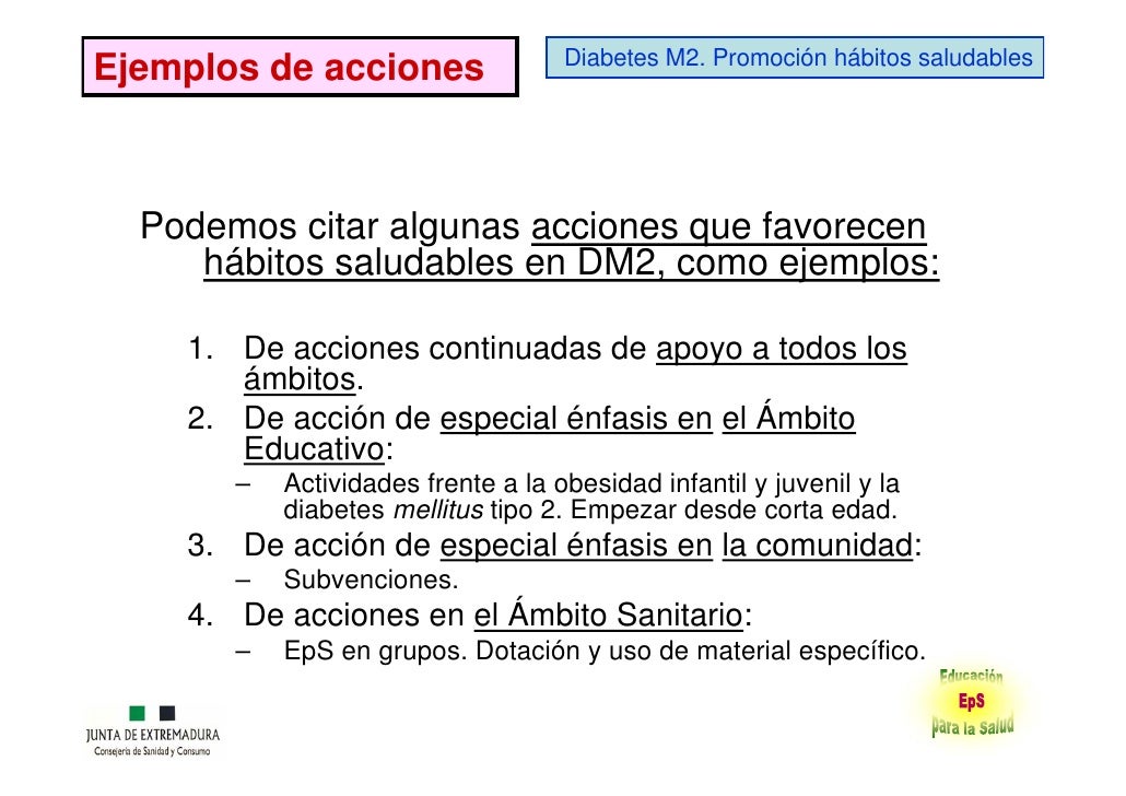 Promoción de hábitos saludables para la prevención de la Promoción de hábitos saludables para la prevención de la