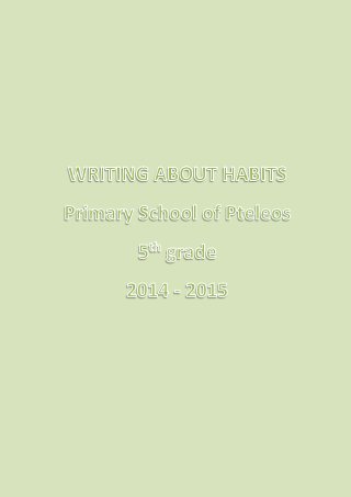 Habits - Primary School of Sourpi - 2014-2015